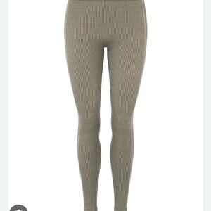 Nagnata Ryo Ribbed Leggings XS in Eucalyptus / Fern Green